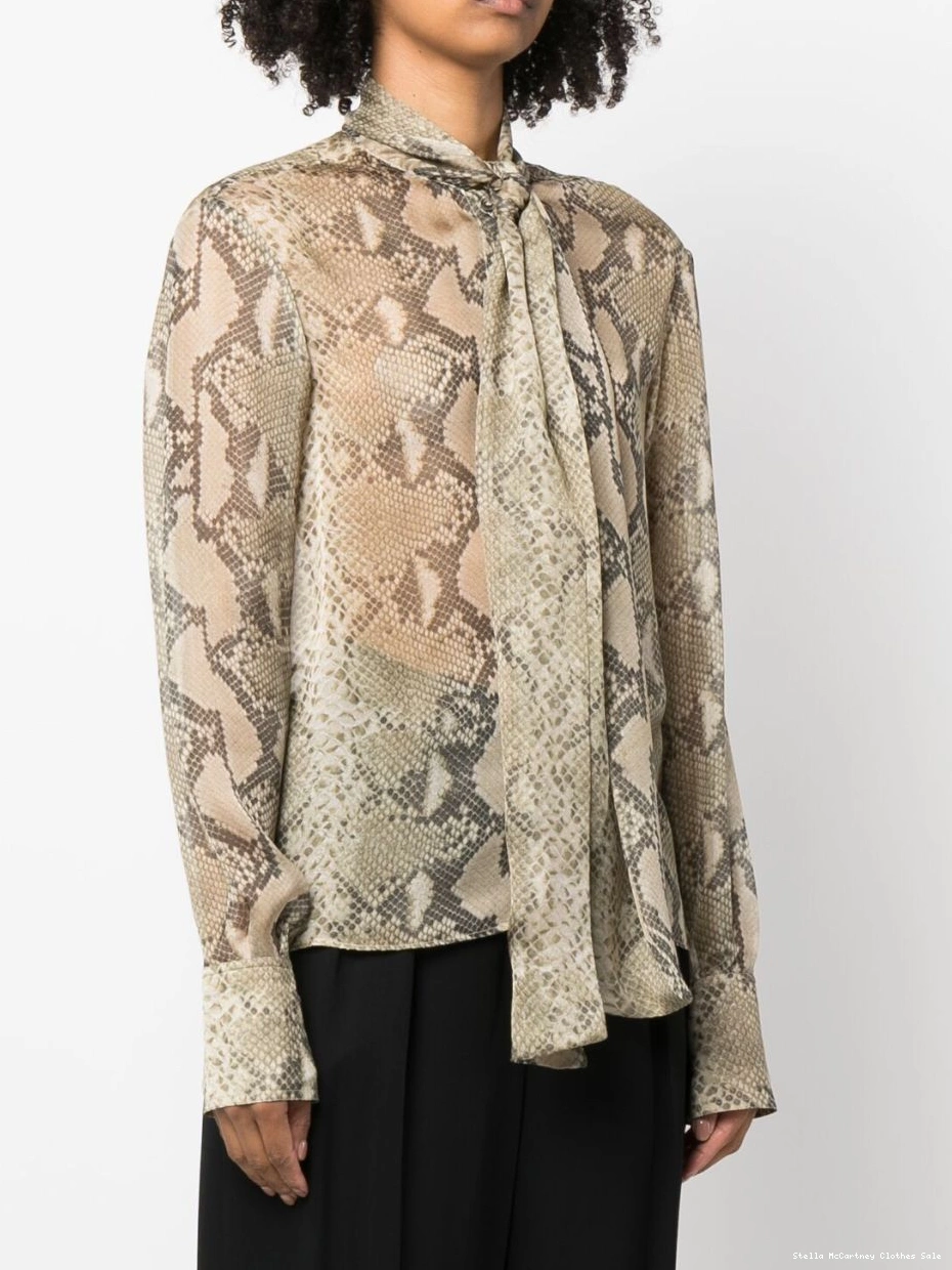 Cheap python-print silk McCartney shirt Women Stella 0626
